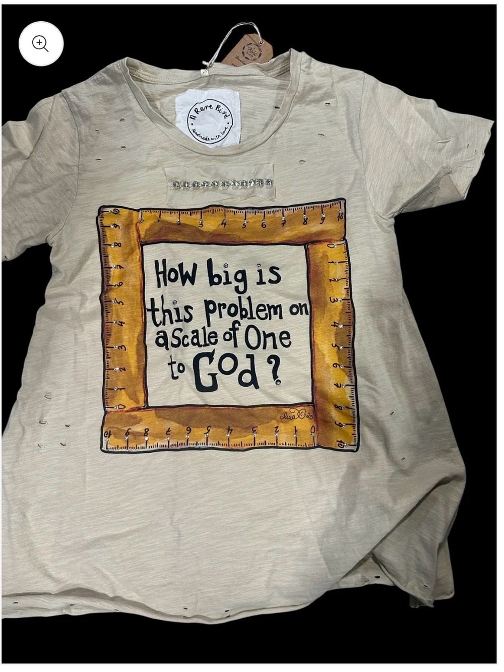 A Rare Bird How Big Is This Problem Graphic Tee - Cream